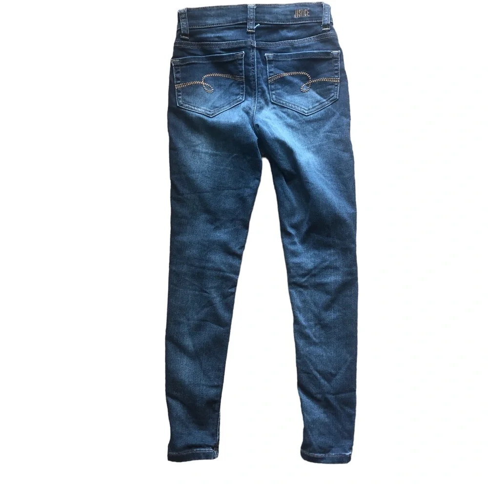Justice Store 10 Slim Mid-Rise Denim Jegging Jeans Distressed